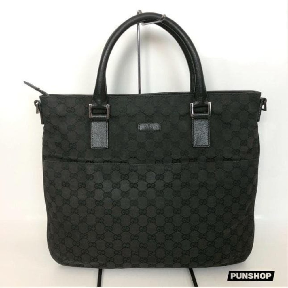 GUCCI GG Canvas Handbag Black